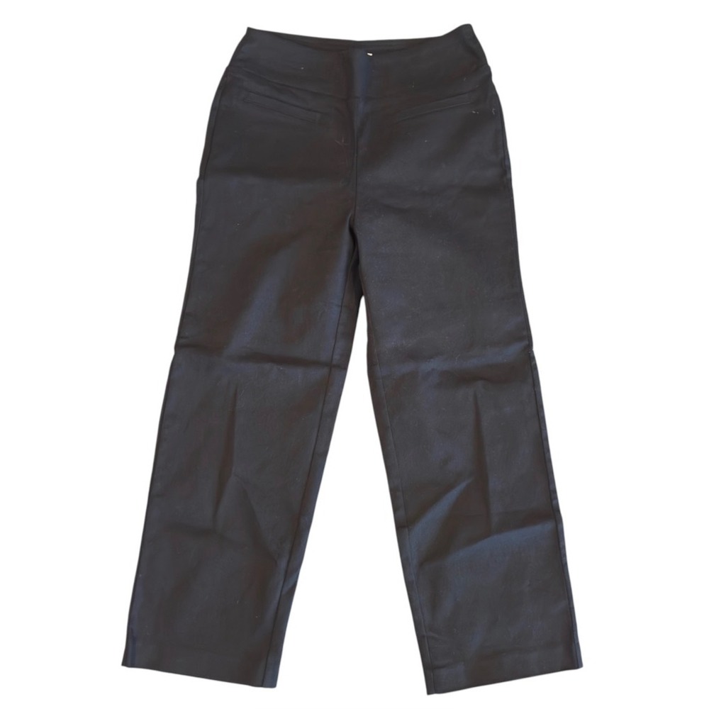 Wonderly Black Pull On Straight Leg Pants Trousers Womens 4P Petite NEW